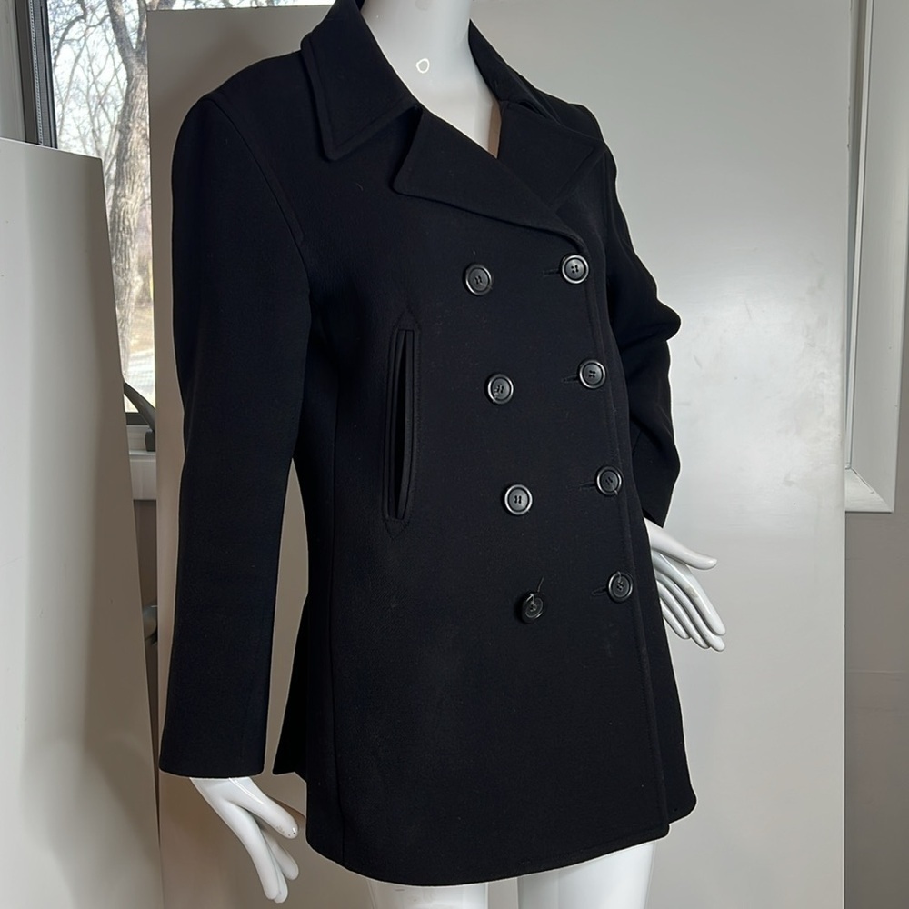 J. Crew Sz M Women’s Wool Structured Pea Jacket Coat - Picture 3 of 10